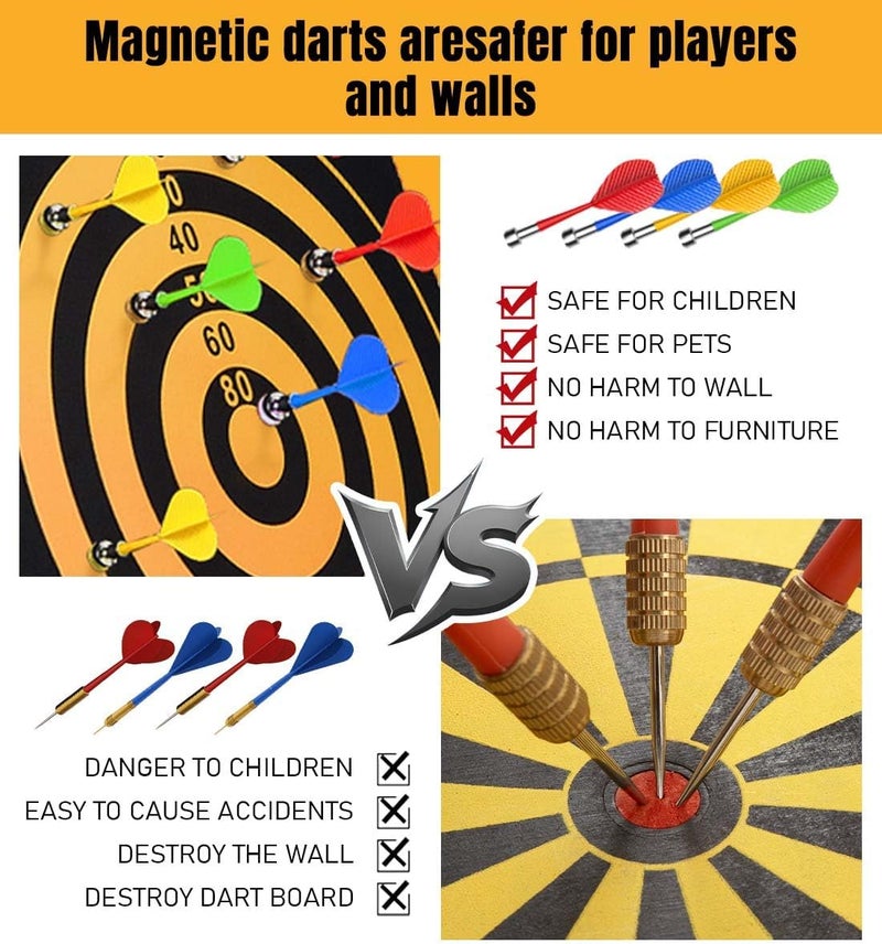Givevan Magnetic Dart Board for Kids, Teen Boys Gift Ideas for Christmas, Room Decor for Teenage, Stocking Stuffers Toys for Girls Age 6 7 8 9 10 11 12 13 14 15 16 Years - Image 3